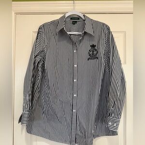 vintage 1990s Lauren by Ralph Lauren Cotton Button Down PTP 24”